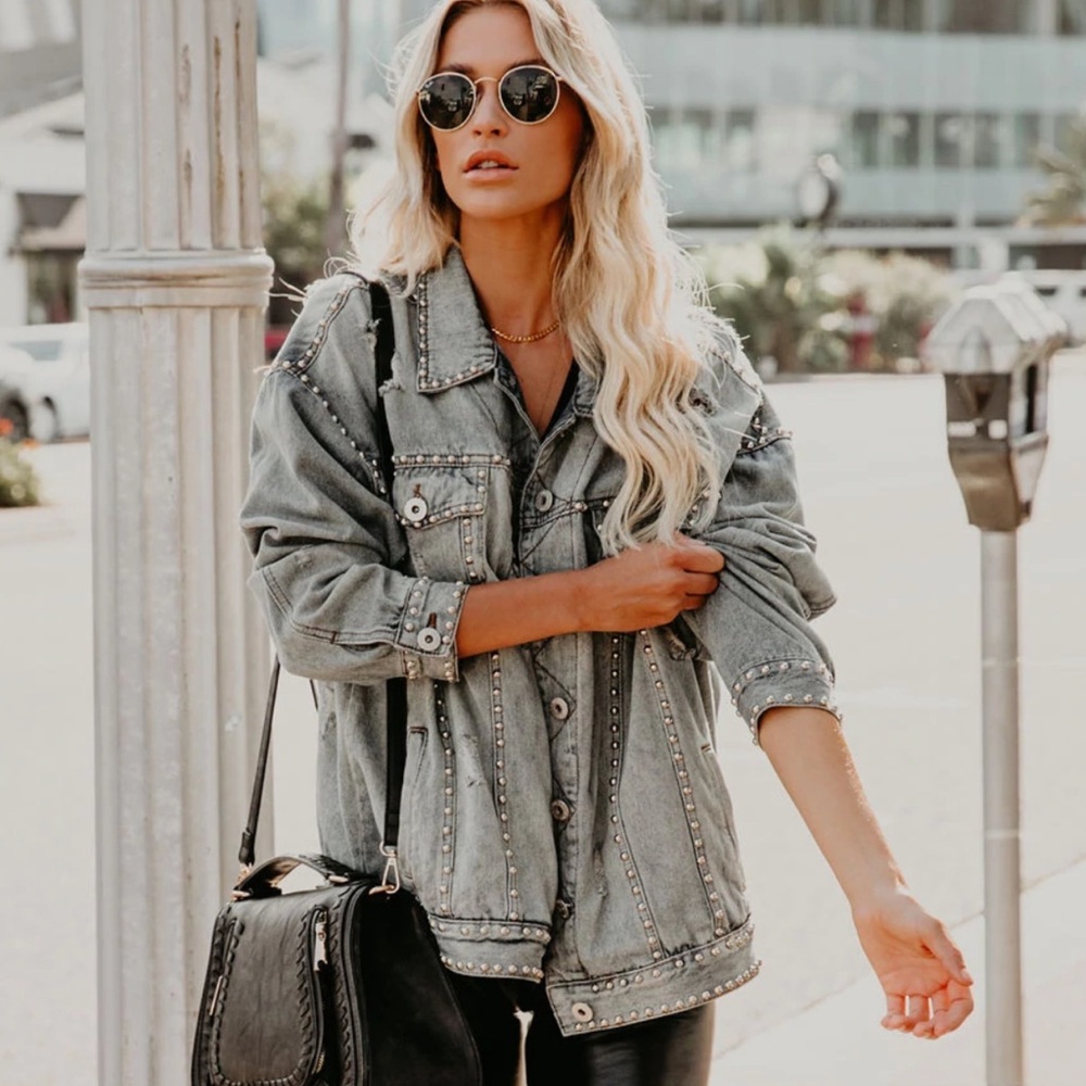 Vici Kind of a Big Deal Studded Jacket - Sz Small